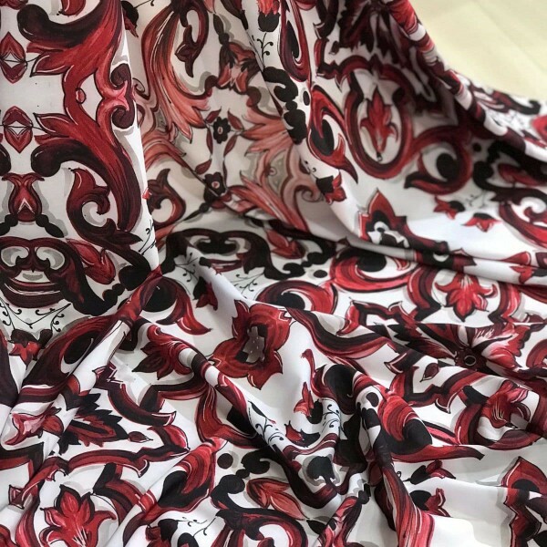 Viscose Power Azulejo Português Vermelho